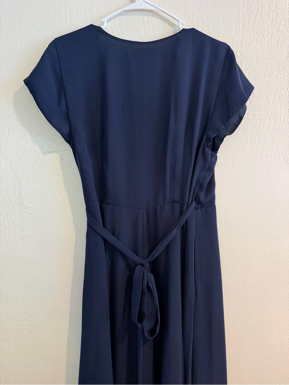 Aritzia Babaton Lexia Navy Blue Wrap Maxi Dress Tie Waist - Picture 5 of 8